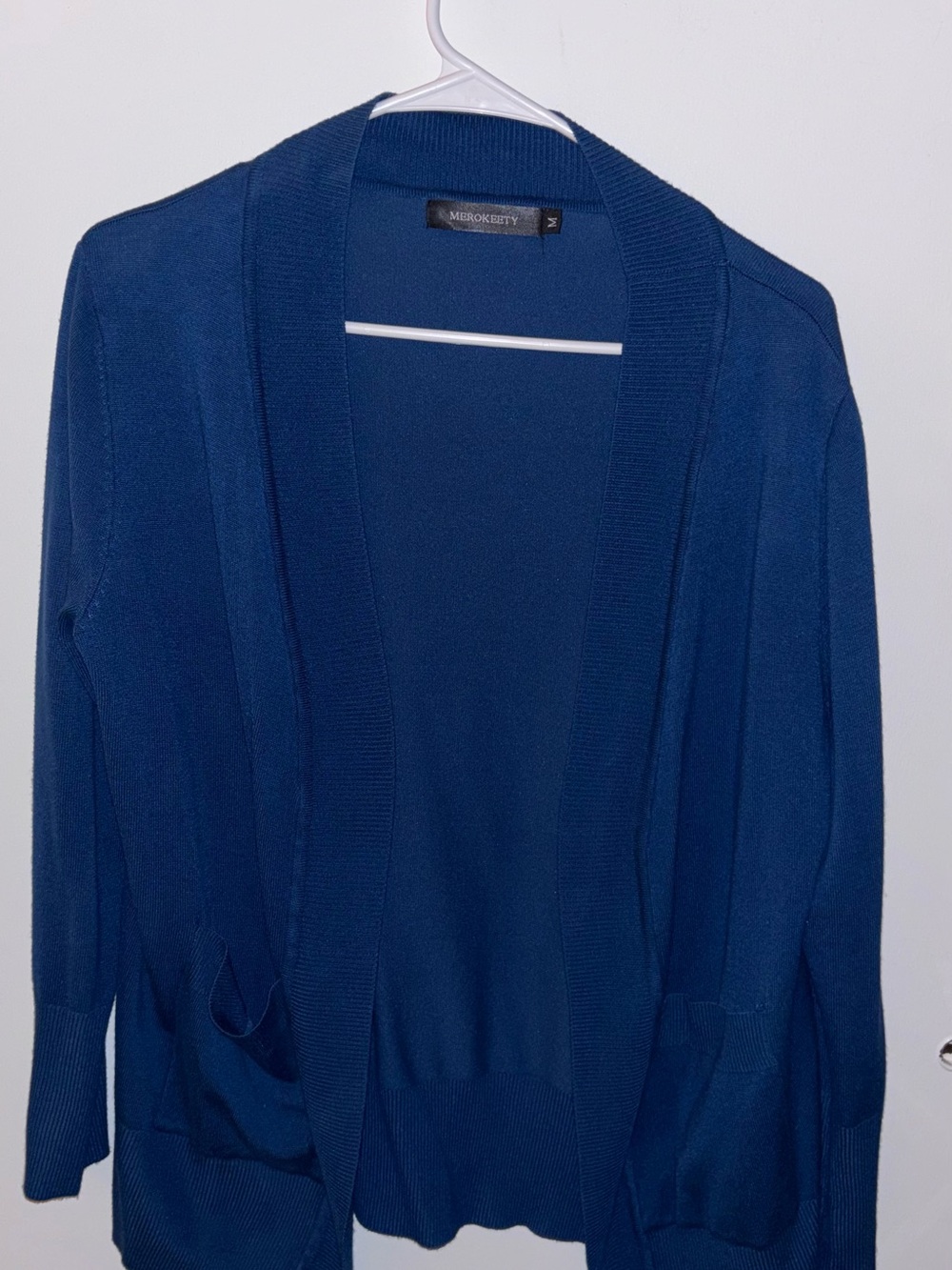 Royal Blue Open-Front Navy Women's Cardigan Sweater NWOT